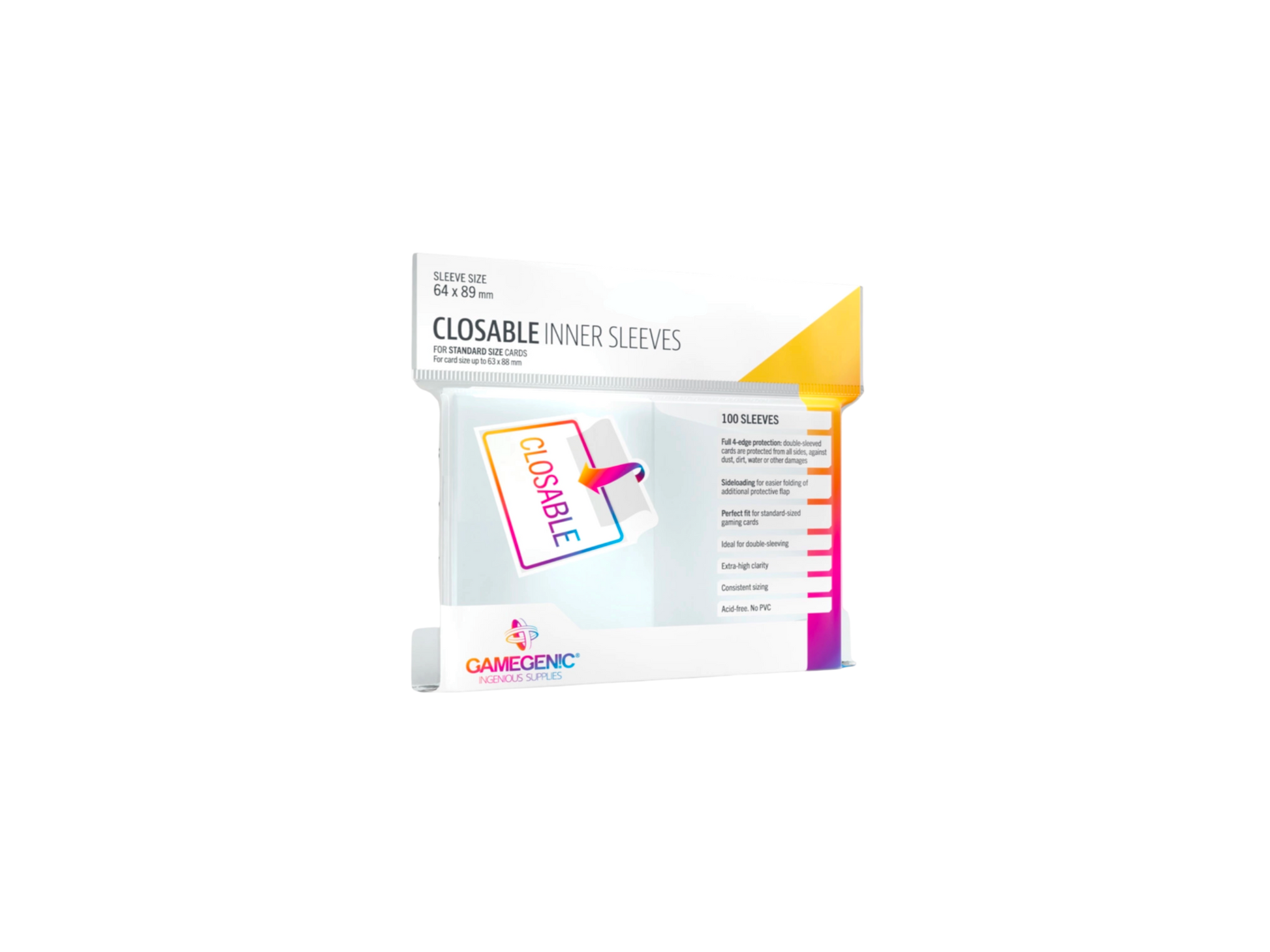 Sleeve richiudibili 100pz. - GAMEGEN!C Closable inner sleeve